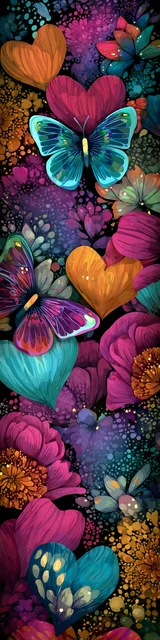 Free butterfly bookmarks of a butterfly with magenta theme